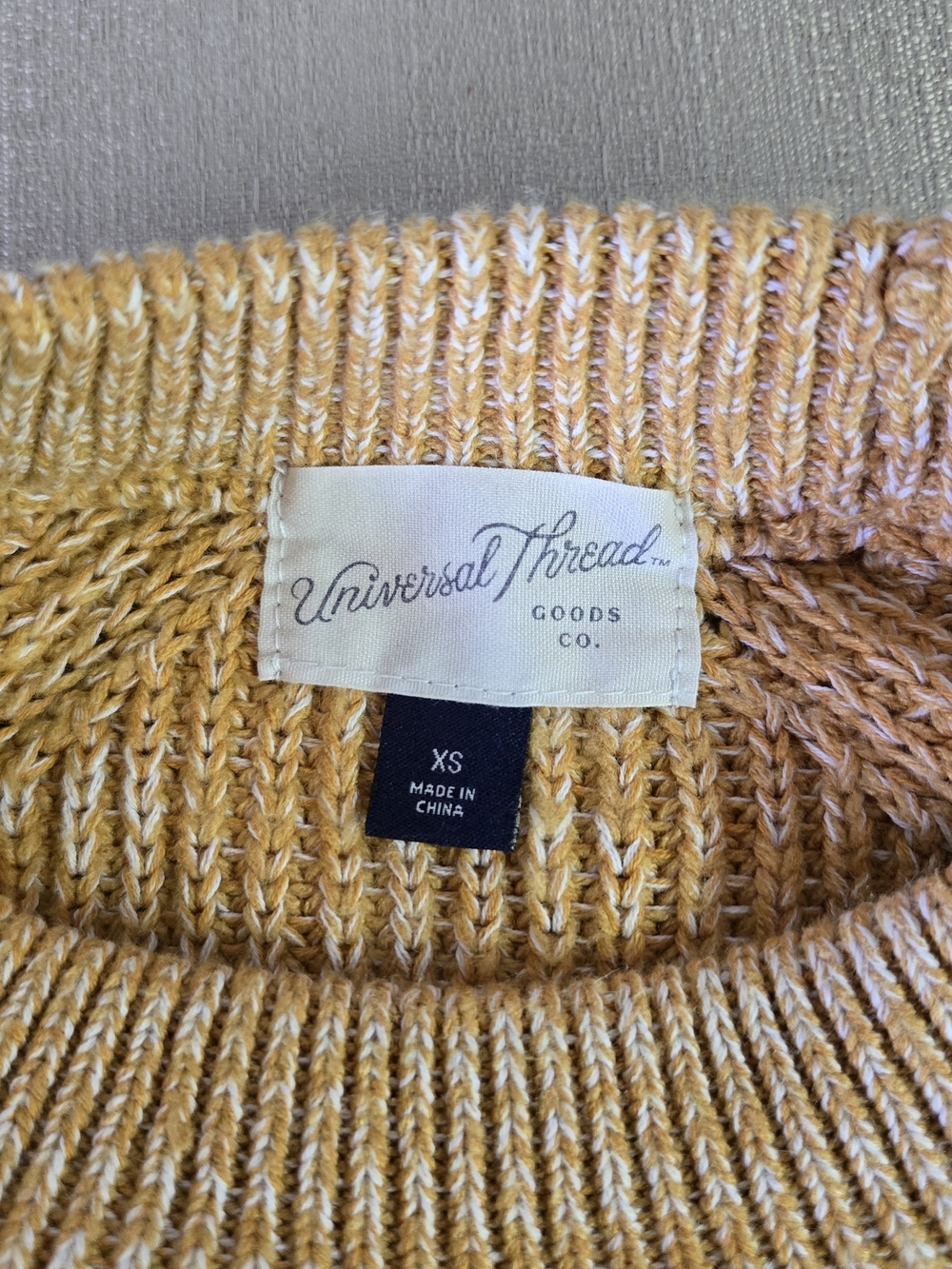 UNIVERSAL THREAD | Shaker Stitch Cropped Sweater in Marigold sz XS - Picture 5 of 9